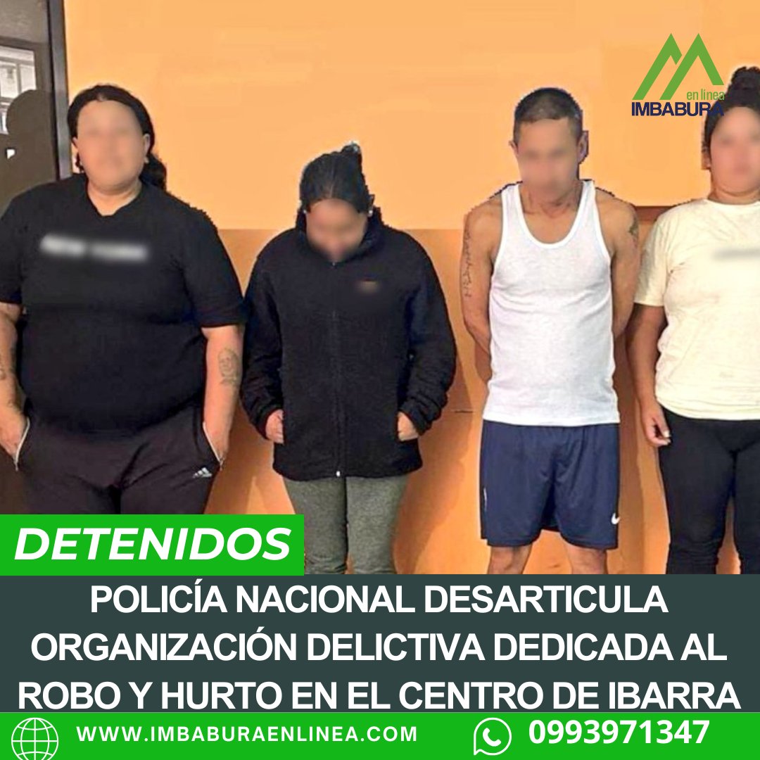 #DETENIDOS Policía captura a cuatro personas por asociación ilícita en operativo judicial. Más detalles aquí: lc.cx/22O24F  imbaburaenlinea.com