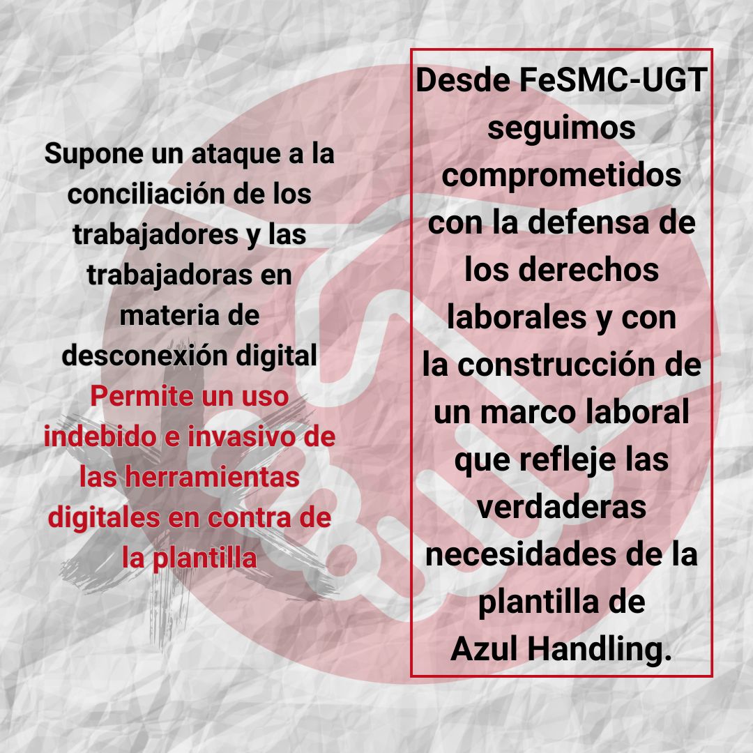 AereoUGT's tweet photo. #AéreoUGT
#ConvenioIndigno
#AzulHandling
El Sector Aéreo FeSMC-UGT rechaza la firma del I Convenio de Azul Handling https://t.co/QEM2JiEIeO