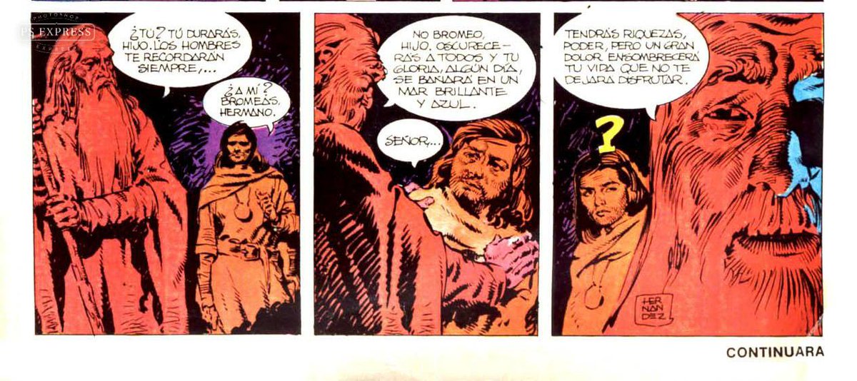 LibrosVintage's tweet photo. “- ¿Y yo, hermano?
- ¿Tú? Tú durarás, hijo. Los hombres te recordarán siempre (...) tendrás riquezas, poder, pero un gran dolor ensombrecerá tu vida que no te dejará disfrutar.” 

'Las Cortes de León'
Colección #Trinca n° 18.

Editorial #Doncel, 1970. https://t.co/9M8guaIIxs