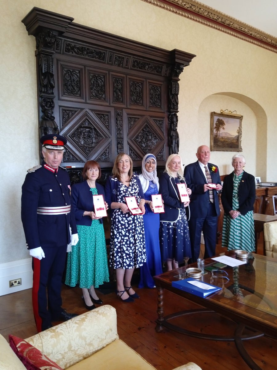 On behalf of His Majesty, it  was a great honour to present with Ingrid Barker DL five British Empire Medals at Highnam Court today. Very many congratulations and thanks to the recipients for the outstanding contribution each is making to our communities.