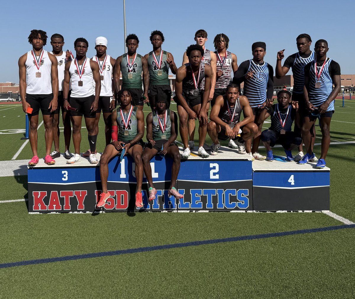 KatyISDAthletic's tweet photo. Congratulations to the athletes who qualified in the Boys 4x100 for the regional meet! https://t.co/GLfuNiH6qU