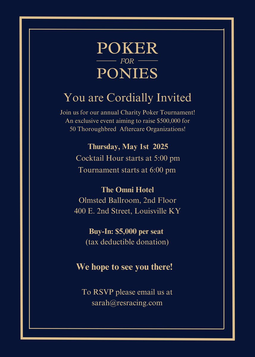 Thank you <a href="/resracingky/">Resolute Racing</a> !! <a href="/BloodHorse/">BloodHorse</a> <a href="/ChampsTrack/">Champs of the Track</a> <a href="/DRFLivingston/">Barbara D. Livingston</a> <a href="/bobandtom/">The BOB & TOM Show</a> <a href="/DonnaBBrothers/">Donna Brothers</a>