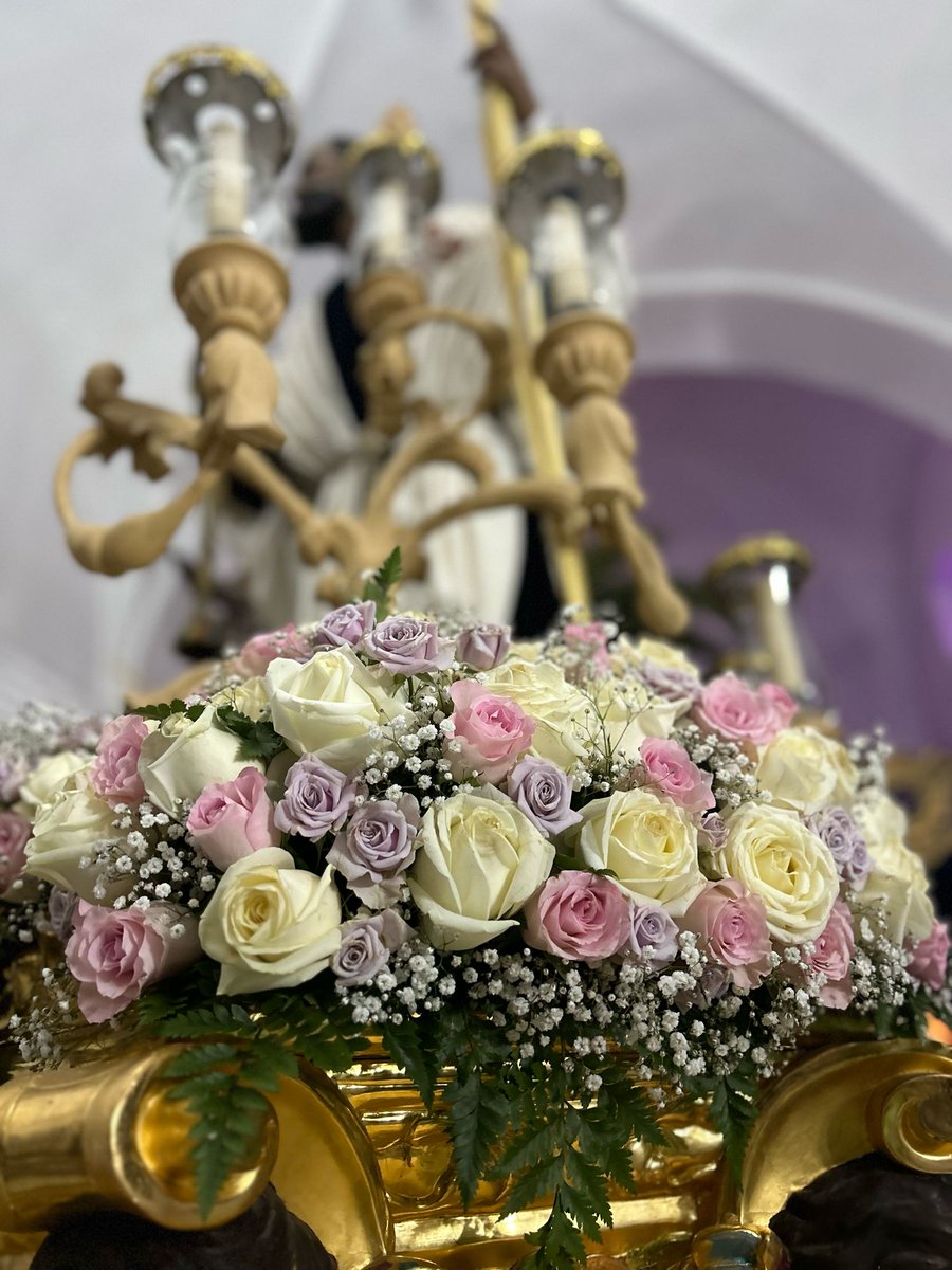 𝐄𝐗𝐎𝐑𝐍𝐎 𝐅𝐋𝐎𝐑𝐀𝐋 | Todo listo en la Capilla de la Stma. Trinidad para el Domingo de Ramos.
El paso de Ntro. Padre Jesús en su Entrada Triunfal lucirá un exorno floral con rosas blancas, rosas malva, paniculata y helechos, entre otras especies.