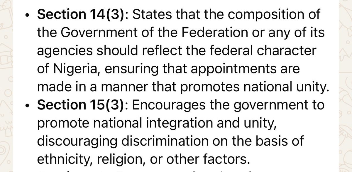 TechGideon's tweet photo. @Tenzman2151 @gideonlink @AIT_Online Constitution emphasizes the importance of fairness and equality in governance. While there isn't a specific section solely dedicated to "equal political appointment.

Several provisions promote representation, inclusivity, and fairness. Some relevant sections includes: ⬇️⬇️⬇️ https://t.co/RS4sG7ywx0
