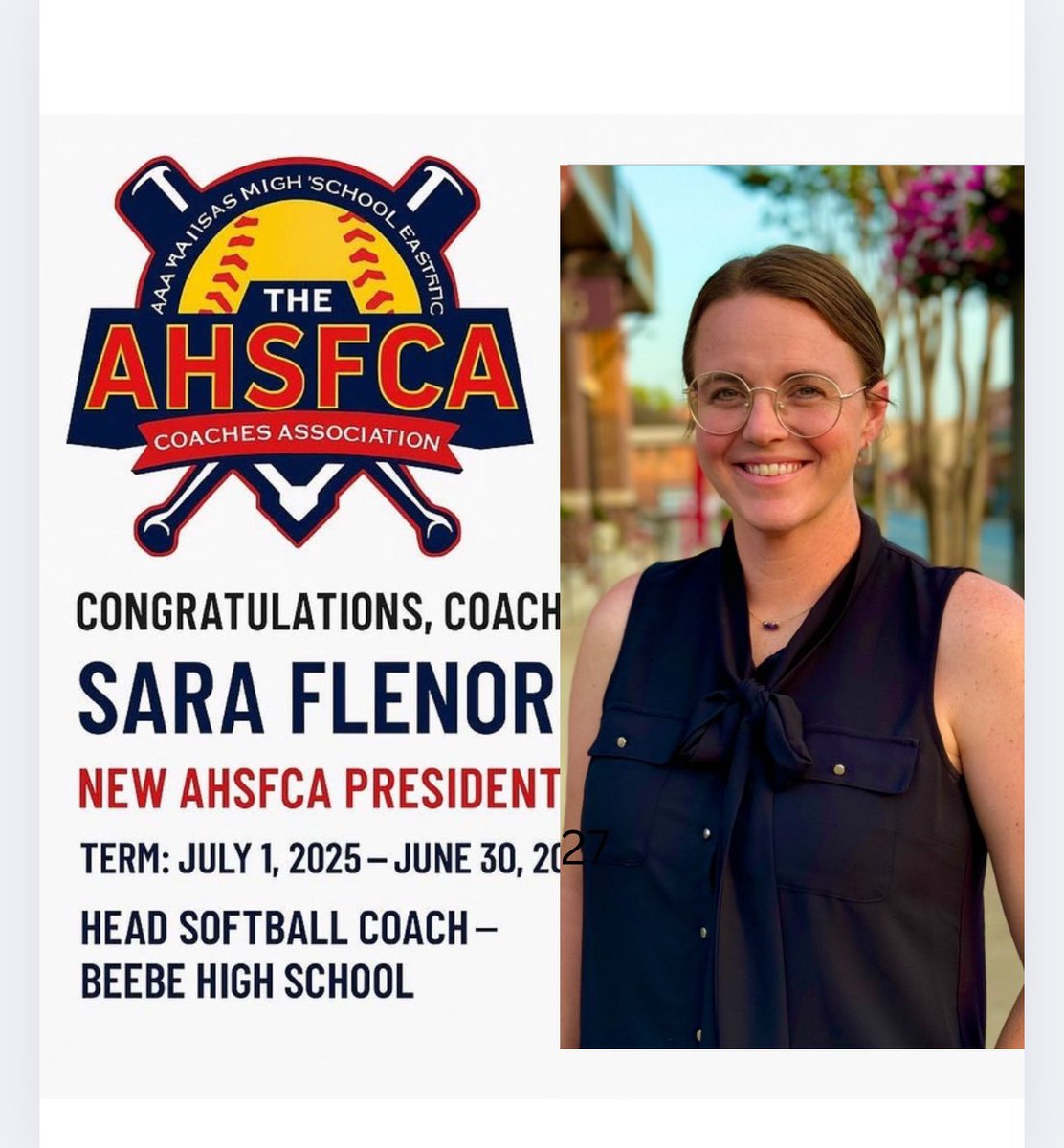 Big congrats to Coach Sara Flenor of Beebe—elected as the new AHSFCA President! She begins her term July 1, 2025, through June 30, 2027.
Thank you to Coach Tyler Herring (Buffalo Island Central) for your leadership—now serving as Ex-Officio President!
#AHSFCA