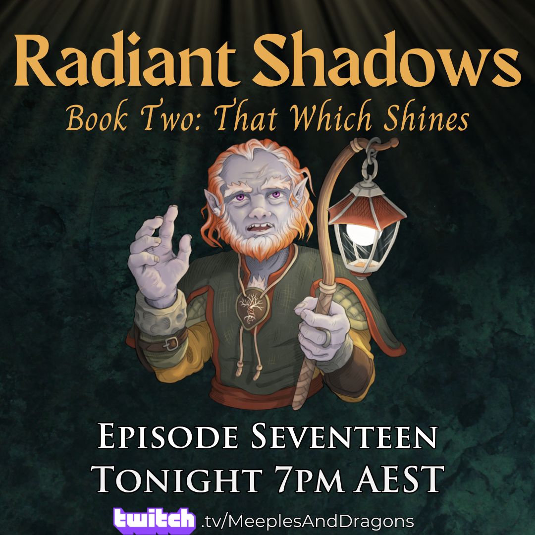 Meeples_Dragons's tweet photo. The party stands on the banks of the Lake of Lost Names, with their goal, the Tower of Scal’Thorde, far across its still waters. What dangers, or riches, await within? Join us tonight at 7pm AEST on Twitch to find out!

https://t.co/Qp5wRB8war

#dnd #ttrpg #RadiantShadows https://t.co/SOkrOC7O62
