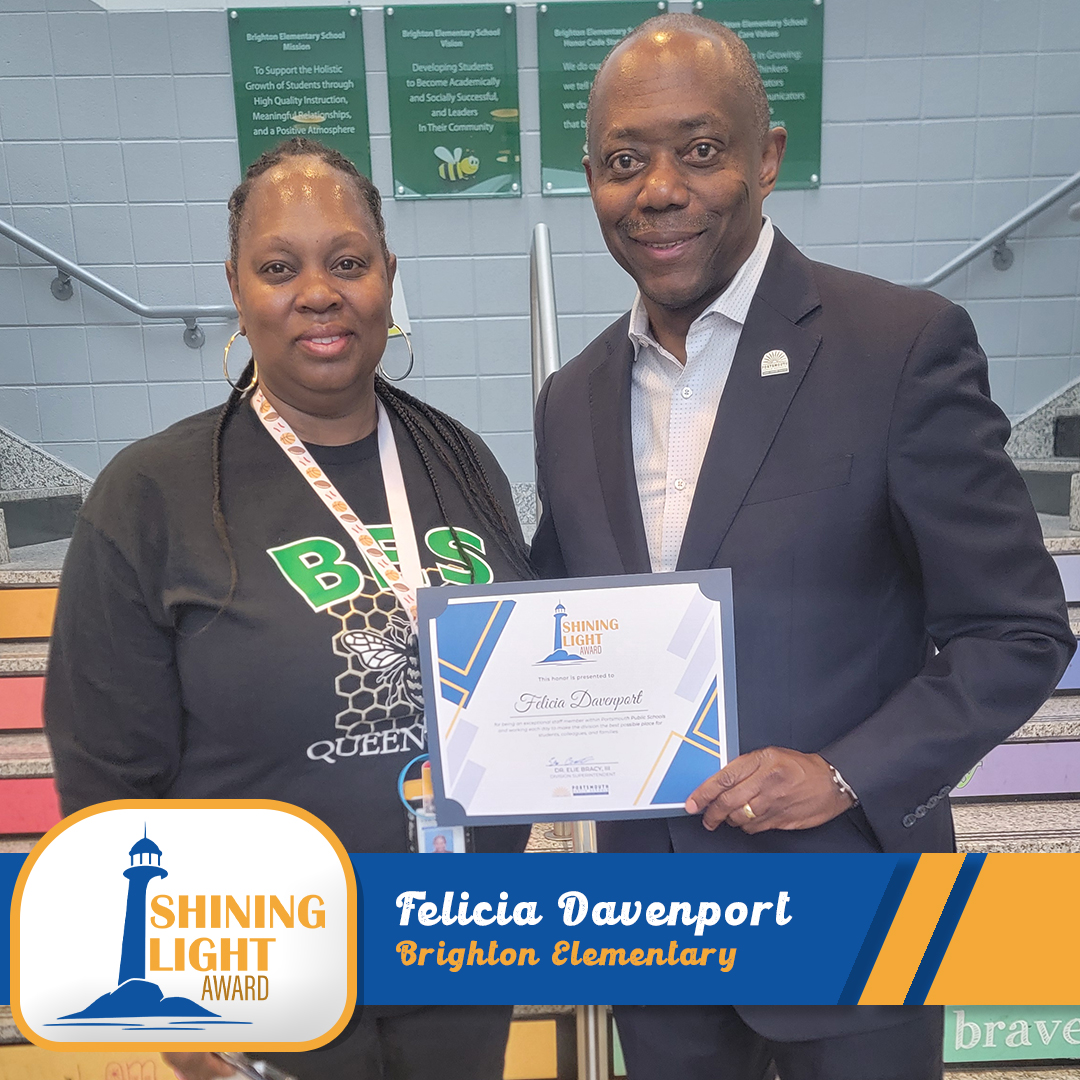 PortsVASchools's tweet photo. Congratulations to the latest recipients of the PPS Shining Light Award! Thank you for going above and beyond to ensure that PPS continues to shine bright! Learn more about the honorees here: https://t.co/mXeNc6gv0n #PPSShines #PPSShiningLightAwards https://t.co/9DNXfmkOYY