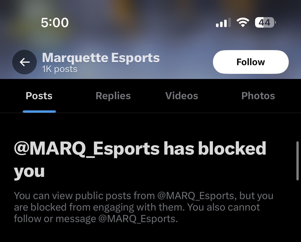 Esports at Iowa (@iowa_esports) on Twitter photo If you can’t handle the heat, don’t start the fire. Enjoy retirement <a href="/MARQ_Esports/">Marquette Esports</a>, hope you can find a better joke than academics, because that 50k tuition surely can’t buy you an R6 team /j If you can’t handle the heat, don’t start the fire. Enjoy retirement <a href="/MARQ_Esports/">Marquette Esports</a>, hope you can find a better joke than academics, because that 50k tuition surely can’t buy you an R6 team /j