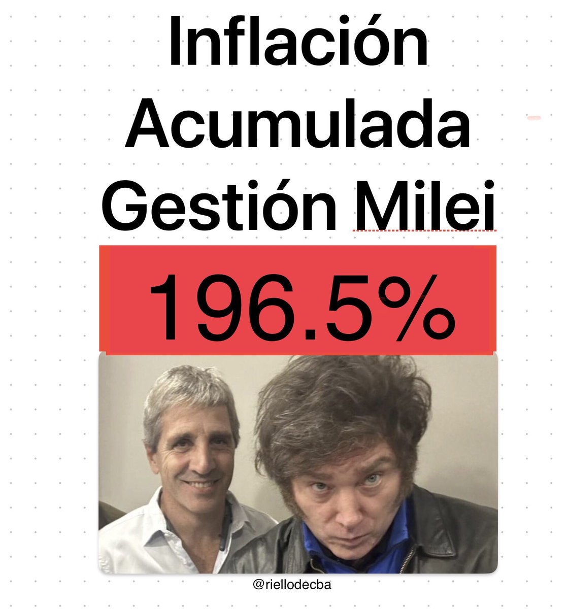 riellodecba's tweet photo. #inflacion 

❌Este es el “éxito” de este dúo de patanes que, terminan festejando más deuda 😵‍💫 https://t.co/Mz8euuukTR