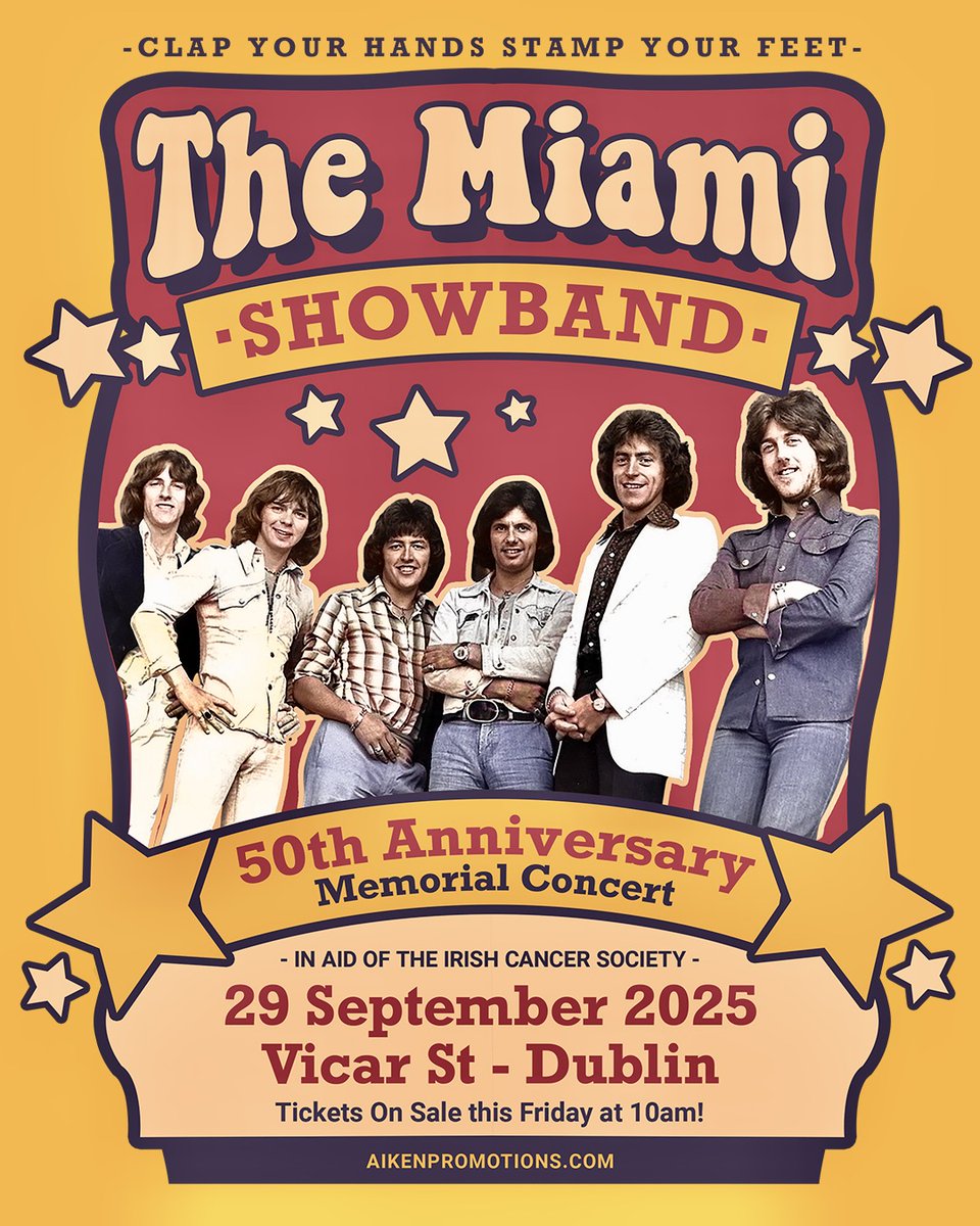MiamiShowband's tweet photo. A great concert for a great cause - Irish Cancer Society https://t.co/ibprzMjUsk