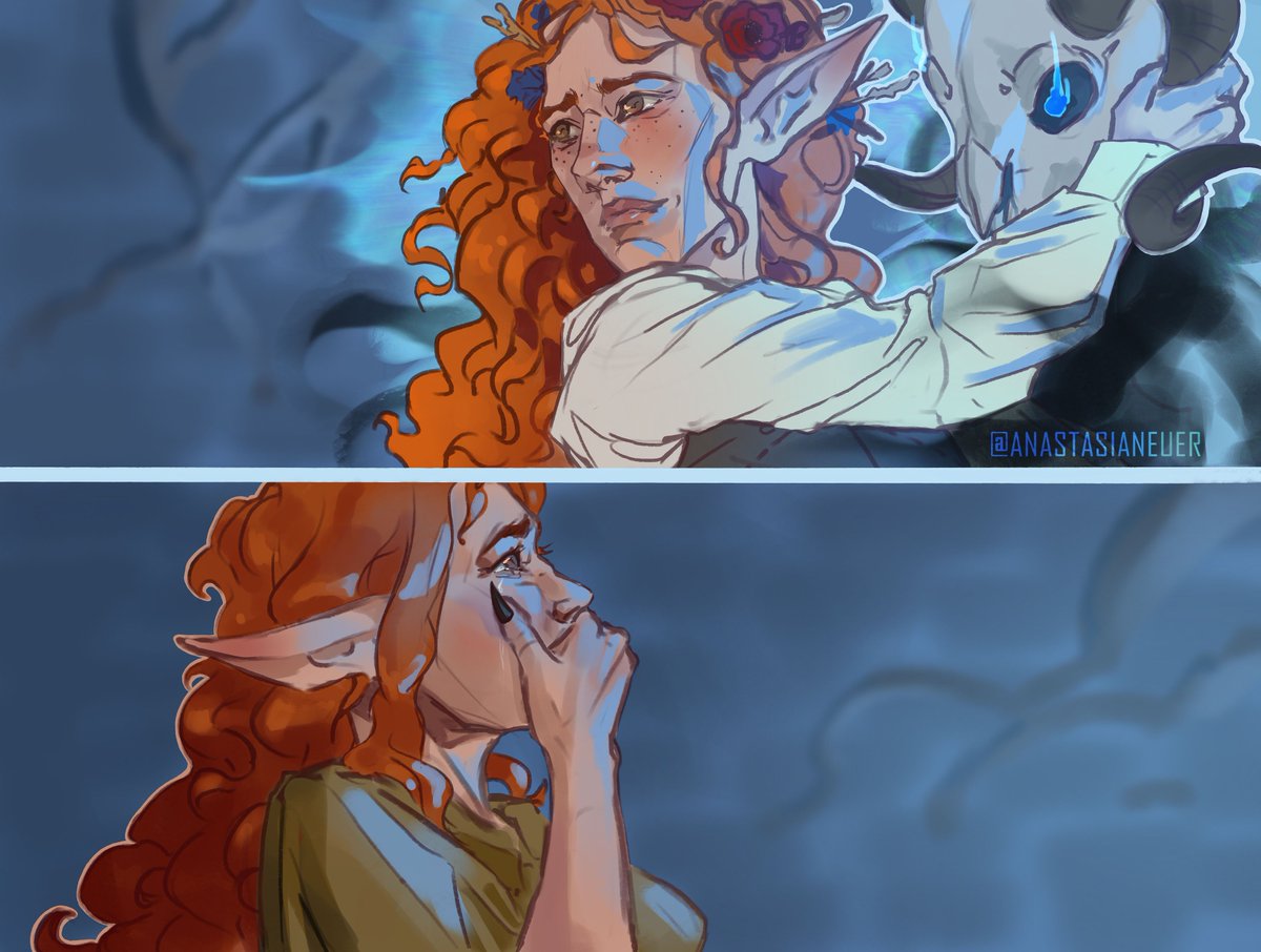 «Элиара… проживи эту жизнь за нас двоих»

Не удержалась от скетча по финалу нашей внезапной кампании по Шэдоударку. Кампания вышла на удивление весёлой и трешовой, оттого очень серьёзный и стекольный финал ударил особенно сильно