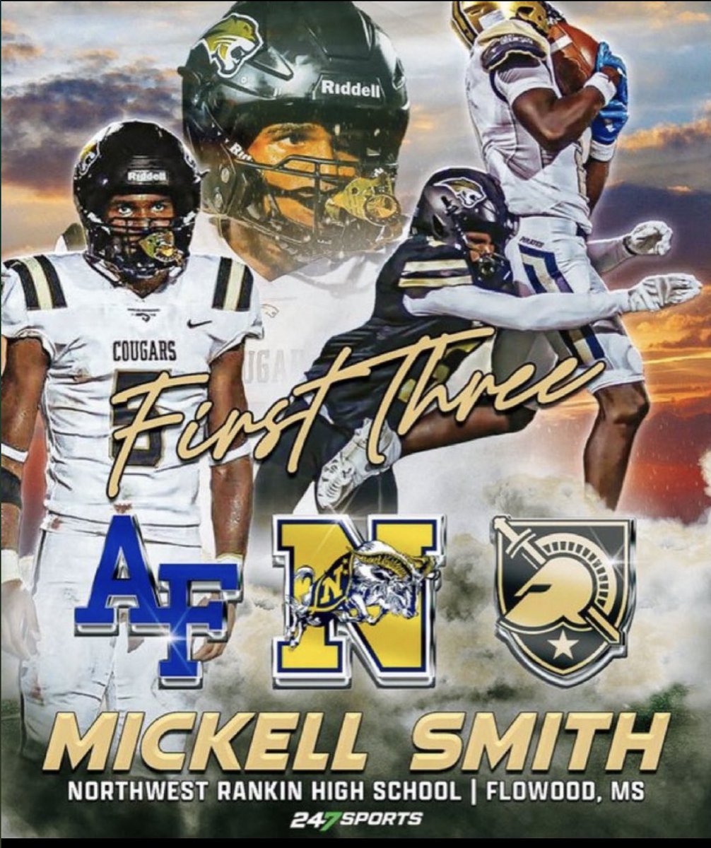 Miss-Lou Recruits (@shedrickmckenz2) on Twitter photo Mickell Smith 6-1. 2026 DB/ATH. Northwest Rankin(MS)
<a href="/mickell_smith5/">Mickell Smith III</a>
Offers(D1): Army, Air Force & Navy
Smith demonstrates his versatility by excelling in both offensive and defensive roles, orchestrating team strategy as a quarterback and showcasing his ability to provide Mickell Smith 6-1. 2026 DB/ATH. Northwest Rankin(MS)
<a href="/mickell_smith5/">Mickell Smith III</a>
Offers(D1): Army, Air Force & Navy
Smith demonstrates his versatility by excelling in both offensive and defensive roles, orchestrating team strategy as a quarterback and showcasing his ability to provide
