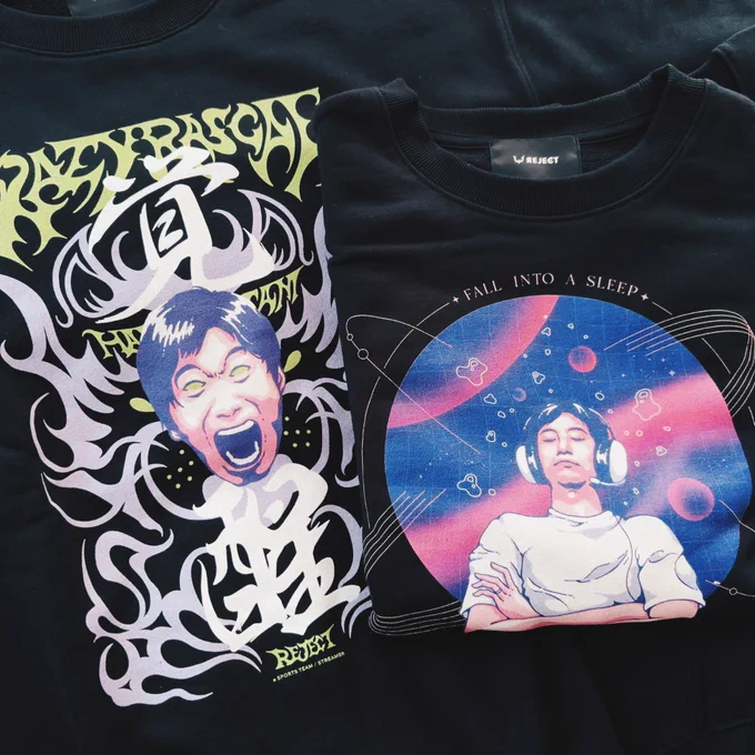 ハイタニ先生とぷるるたんのグッズ届いた〜っありがとうREJECT 換気スウェット再販ずっと待ってたから今回買えて本当にうれしいハイタニ先生サイコー!! 