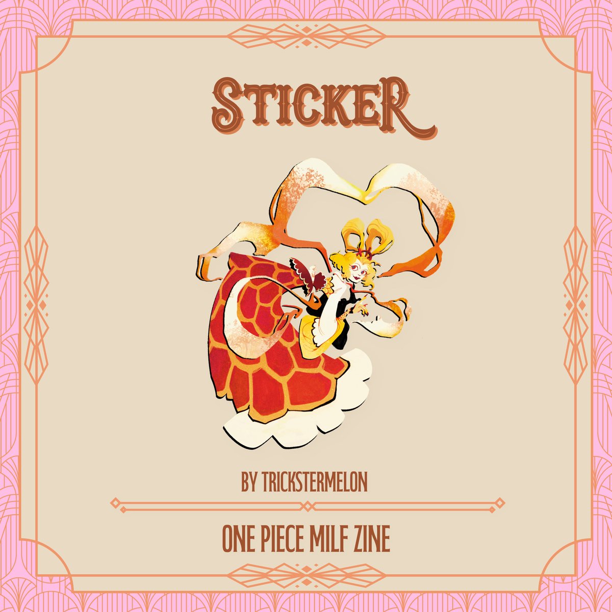 opmomszine's tweet image. 🥂 Merch Preview: Sticker! 🥂
Check out this stunning sticker by @TricksterMelon! Otohime awaits you in our full bundle~ ✨
💖 Preorders close in 2 days! 💖