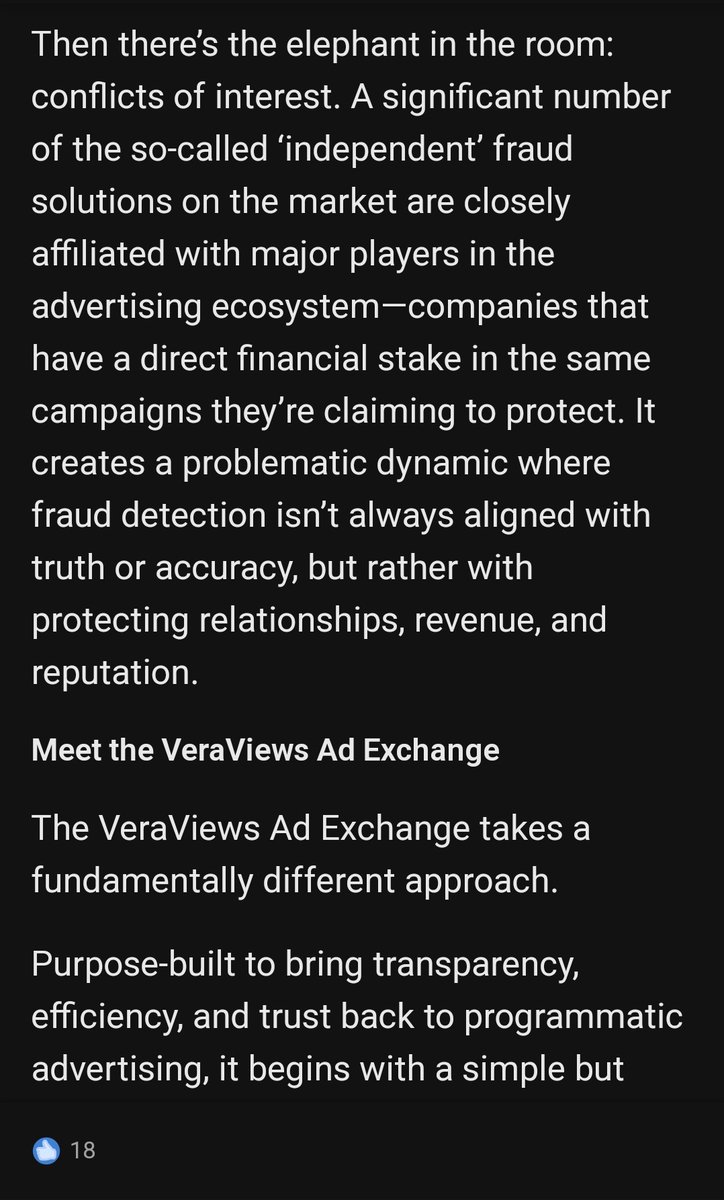 Some of the article here, introducing VeraViews Ad Exchange 👇

$VRA
