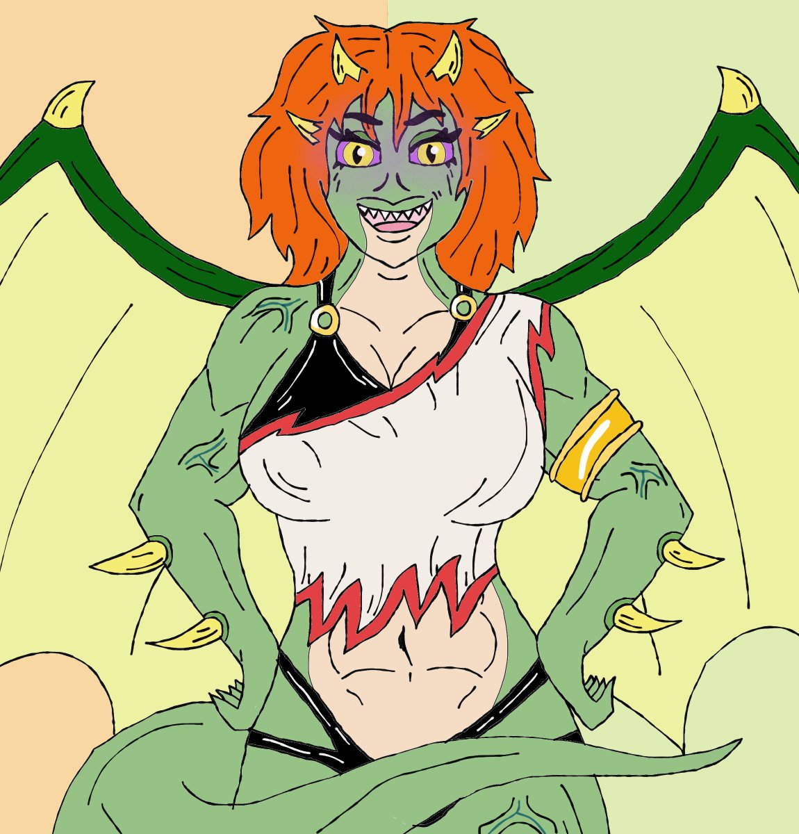 StegenJimmy's tweet photo. Haven't draw a OC for a very long time. Well lets change that! Meet my new OC Half Human Half Dragon and her name is 🔥Smok!🔥
#OCart #NewOC #Drawing #HalfHuman #HalfDragon https://t.co/PfjDWDoEfc