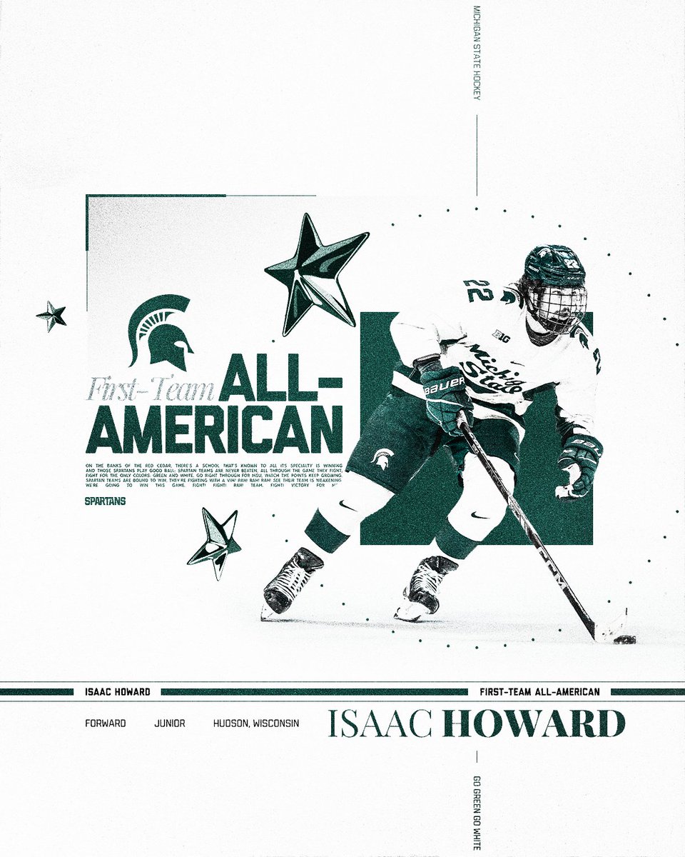 Count 'em - THREE <a href="/AHCAHockey/">AHCA</a>  All-Americans!

Trey Augustine and Isaac Howard are First Team All-Americans, while Matt Basgall is a Second Team selection!

Proud of our Spartans - and thrilled that they are being acknowledged for their hard work.

#GoGreen