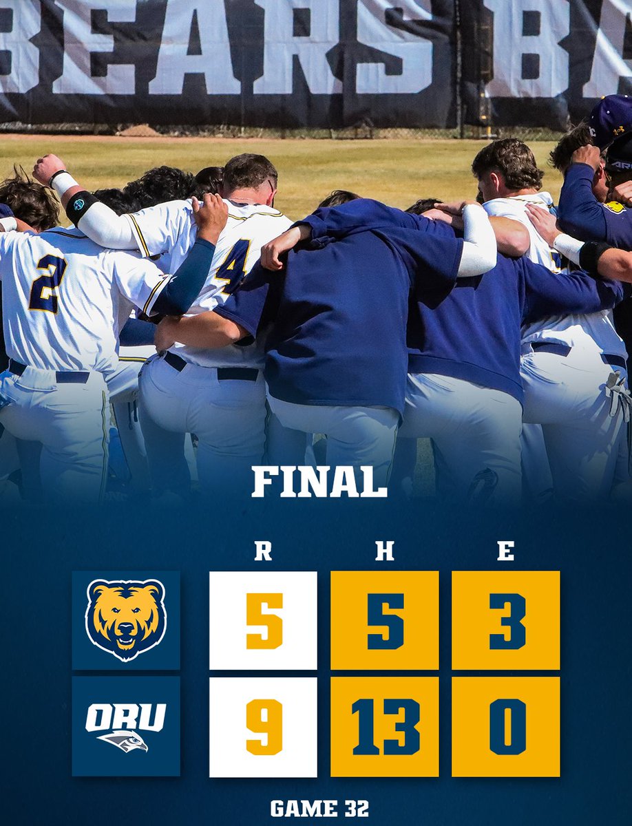 UNC_BearsBSB's tweet photo. Final from Jackson Field.

#BearWitness | #SummitBSB https://t.co/PlNcQy2cYn