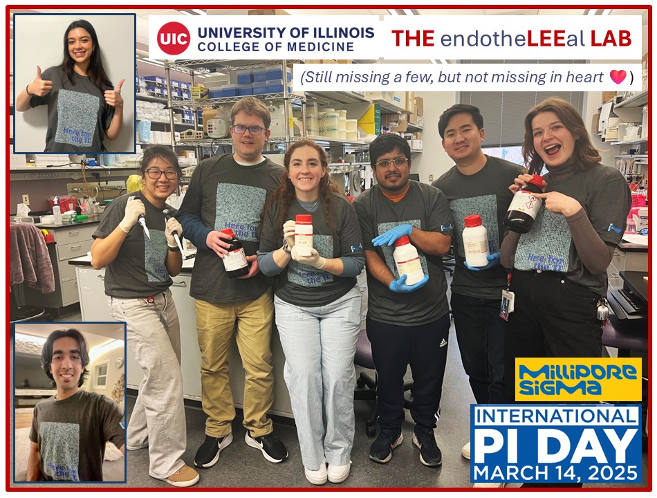 LeeLabUIC's tweet photo. 🧪 Happy #PIDay from our lab!
Celebrating 3.14 with a slice of science (and Chicago pizza pie)

Grateful for Team Lee — always bringing curiosity, collaboration, and a sprinkle of fun to the bench!

#LabLife #ScienceSquad #PiDay2025 #endothelial
@MilliporeSigma https://t.co/6Vi69DIvVm