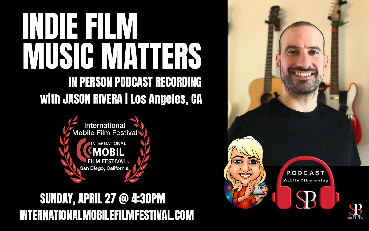 Jason Rivera (@jrivera_music) on Twitter photo I’m excited to be chatting about music in film at this year’s International Mobile Film Festival! It should be a vibrant conversation. Thank you for having me <a href="/mobilfilmfest/">InternationalMobileFilmFestival</a> !
#mobilefilmmaking #musicforfilm #InternationalMobileFilmFestival #mobilefilmSD #losangeles #sandiego I’m excited to be chatting about music in film at this year’s International Mobile Film Festival! It should be a vibrant conversation. Thank you for having me <a href="/mobilfilmfest/">InternationalMobileFilmFestival</a> !
#mobilefilmmaking #musicforfilm #InternationalMobileFilmFestival #mobilefilmSD #losangeles #sandiego