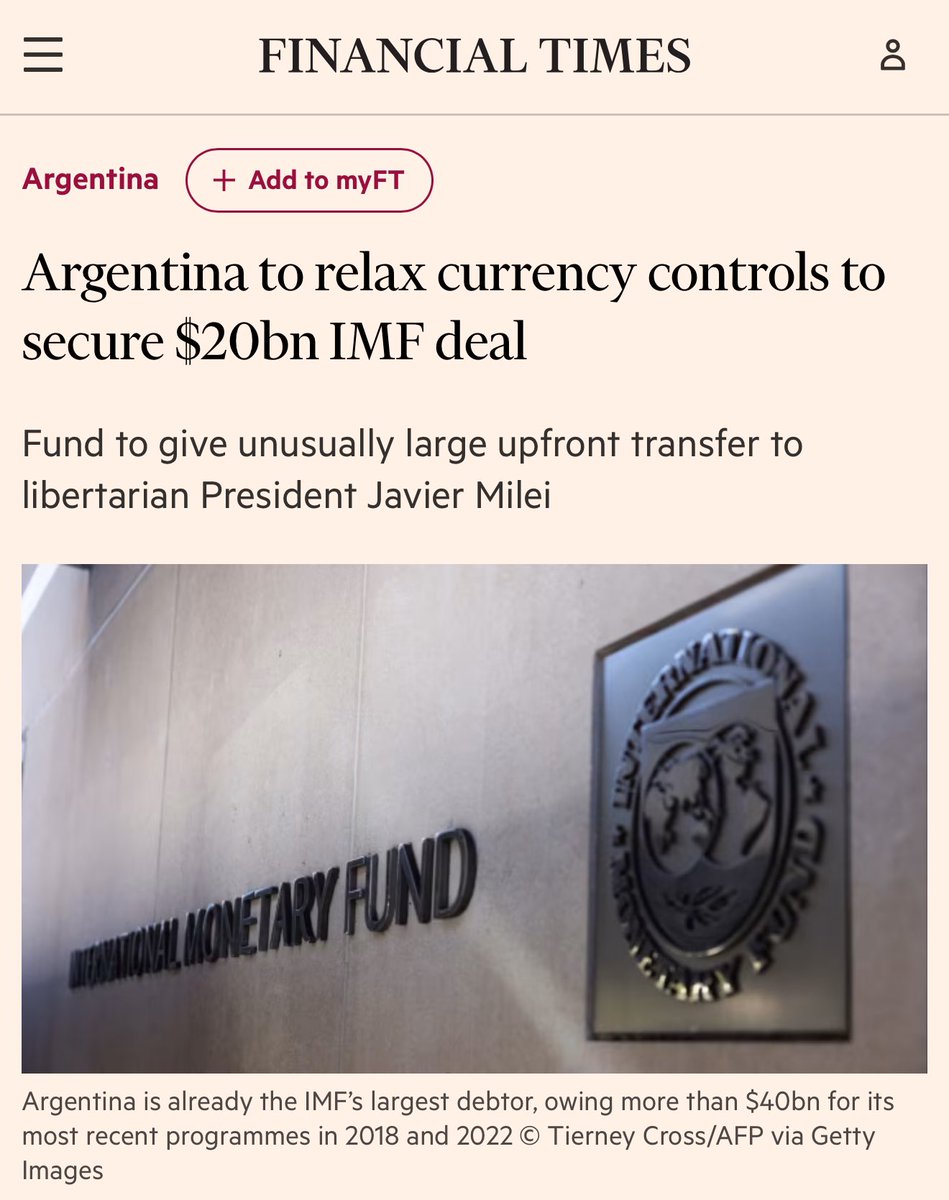Argentina is finally partially lifting the cepo (currency controls) next  week. 🇦🇷 ¡Mucha suerte a todos los argentinos!
