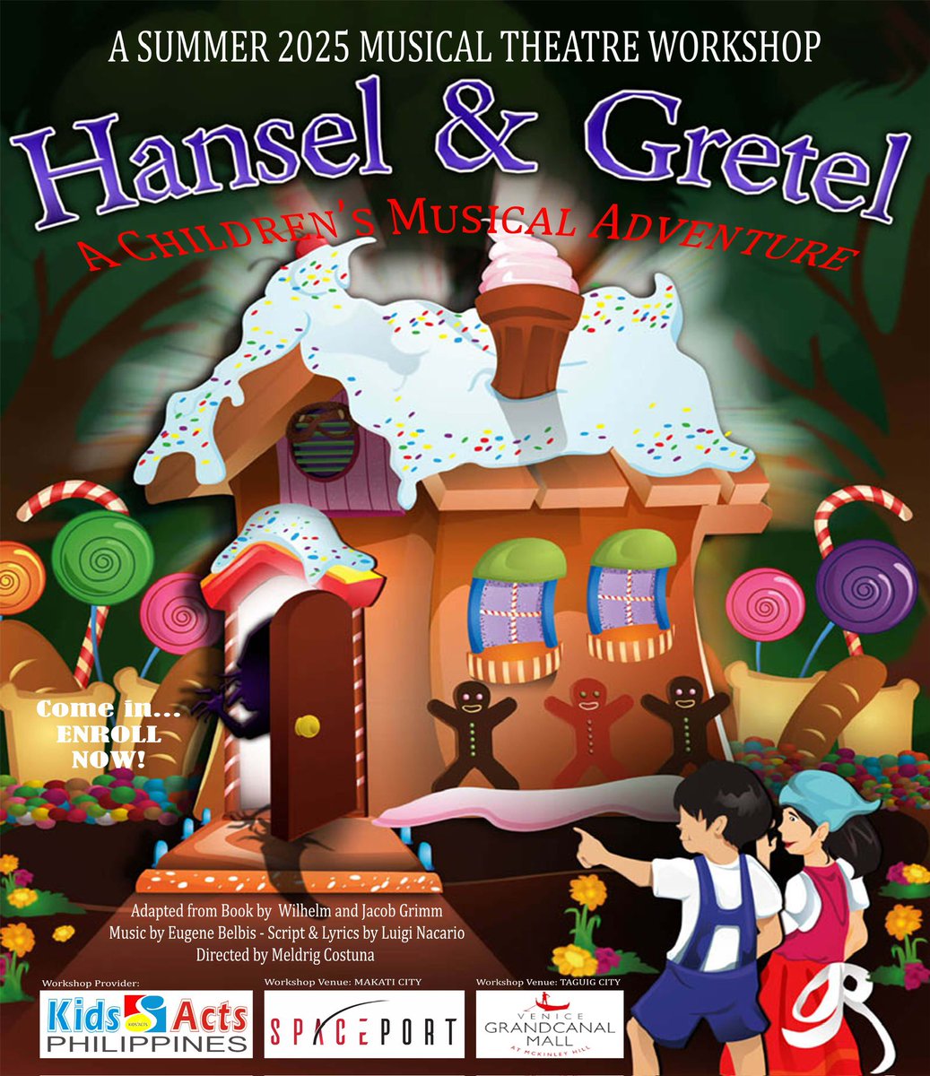 KidsActs's tweet photo. "Nibble nibble little mouse,
Who is nibbling at the candy house?"

Join the Musical Adventure of Hansel and Gretel this Summer! 

RESERVE A SLOT NOW!
DM us here,
or send email:
kidsactsphilippines@yahoo.com.ph

#HanselAndGretel #KAPI #TheCampArt #Summer #MusicalTheatre #Workshop https://t.co/gFBOBatRjE