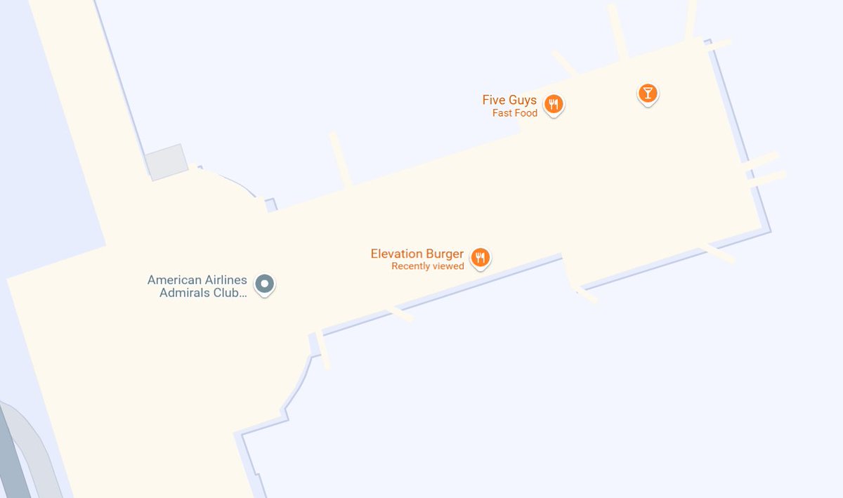 ajkessel's tweet photo. @elevationburger Both Apple and Google Maps have incorrect locations for Elevation Burger at DCA. Apple thinks it's at the start of Terminal C, while Google thinks it's in Terminal D. Neither map has the correct location in Terminal E. https://t.co/Df6wahJ4UT