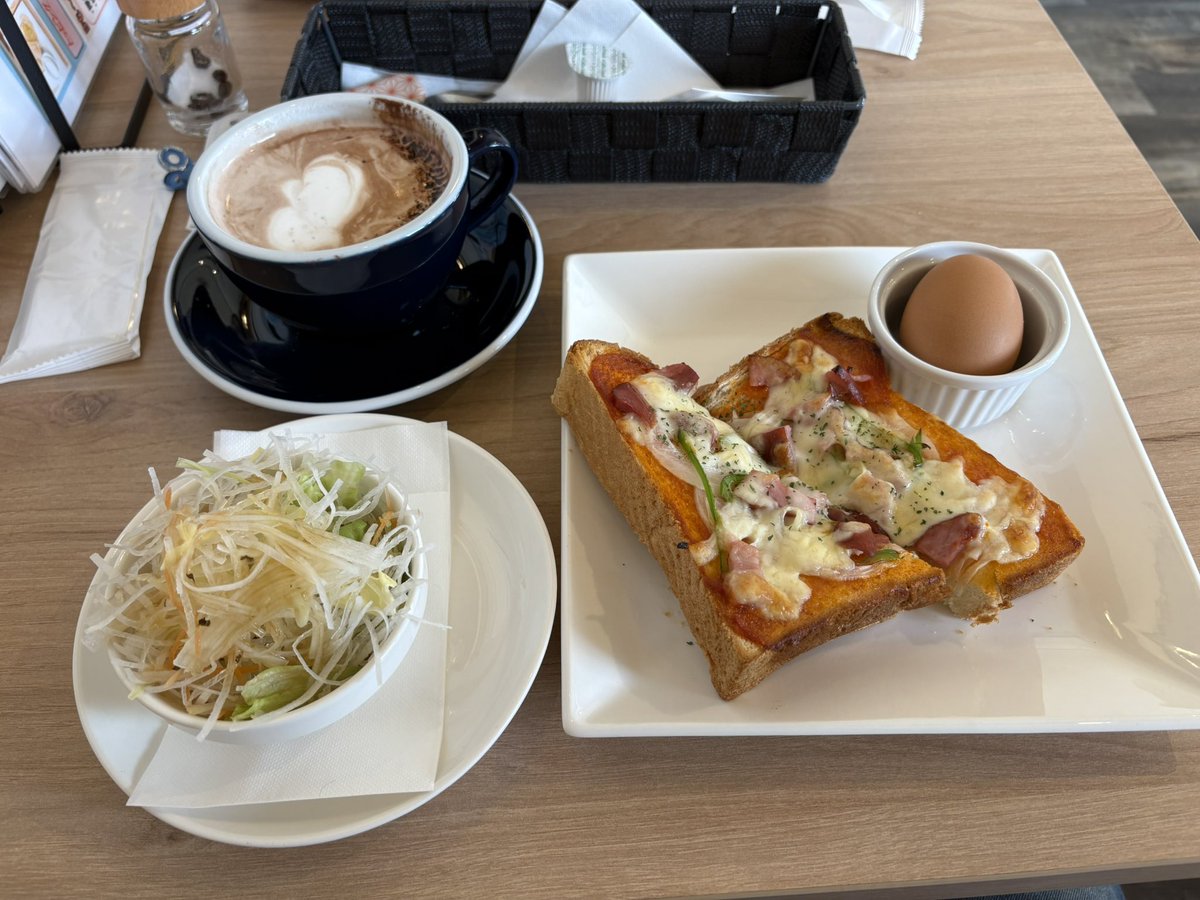 深夜明けのモーニングは最高👍
#ルートアールコーヒー