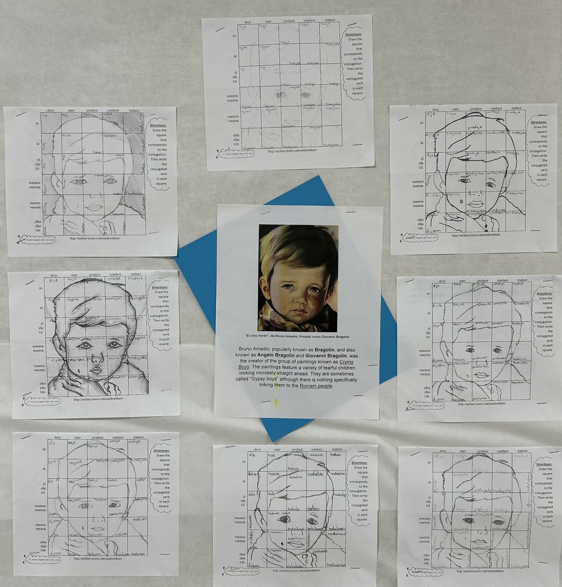Integrating a little art with verb conjugations in Señora Martinez’s and Señorita Hayes. @SamuelClemensHS