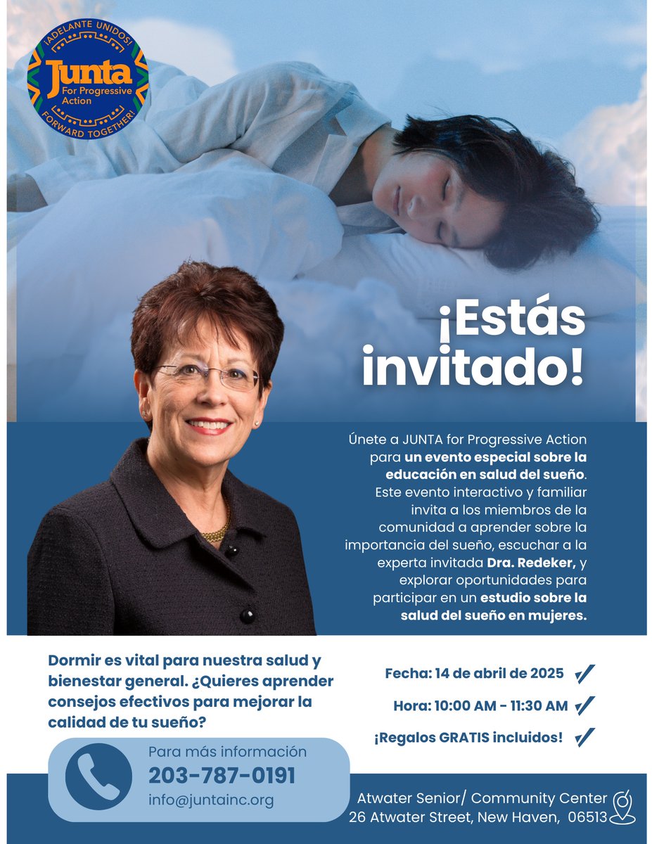 YaleClinicalResearch (@yalediscovers) on Twitter photo Want to improve your #sleep? Join our #yale community partner <a href="/juntainc/">verman c nyandoro</a> on Mon April 14, 10-11:30am to hear from Yale's Dr. Redeker, discussing tips to improve sleep and learn about participation in a woman’s sleep study. Call 203-787-0191 to learn more. #nhv #sleepexpert Want to improve your #sleep? Join our #yale community partner <a href="/juntainc/">verman c nyandoro</a> on Mon April 14, 10-11:30am to hear from Yale's Dr. Redeker, discussing tips to improve sleep and learn about participation in a woman’s sleep study. Call 203-787-0191 to learn more. #nhv #sleepexpert