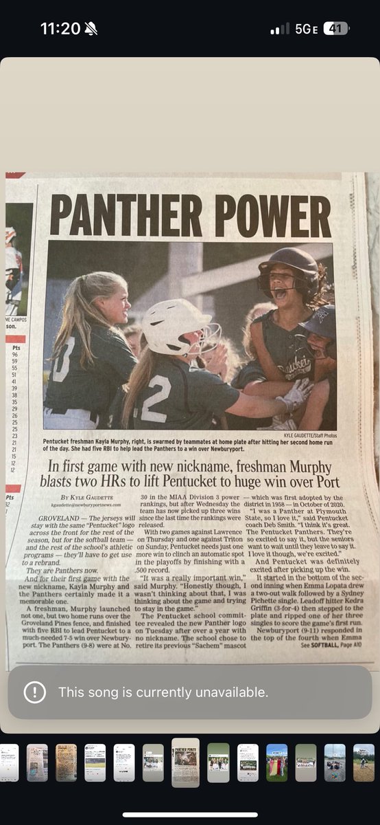 In a 12-8 win over North Reading, Senior Captain Kayla Murphy notches her 100th (102) hit of her career, going 3 for 4 with 4 RBI and a grand slam. We are so proud of you Kayla! <a href="/KGaud123/">Kyle Gaudette</a> <a href="/PRSD_Athletics/">Pentucket Athletics</a> <a href="/BeaconSB/">UMB Softball</a>