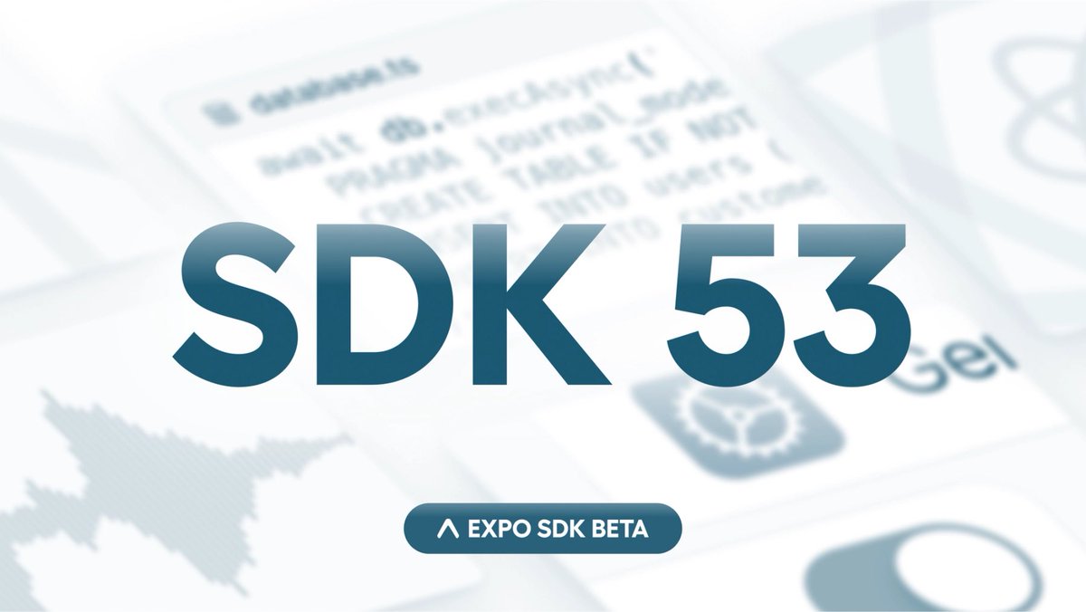 Expo SDK 53 is ready for testing!
Including React 19, Android edge-to-edge, Expo UI, (experimental) caching local builds on EAS, and many other goodies!👇👀