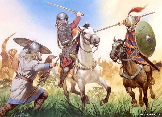 __Bookmarked's tweet photo. King Alboin led the Lombards into Italy in 568 AD after years in Pannonia. Exploiting the power vacuum left by the Gothic Wars, he swiftly captured key northern cities. By 572, the Lombards controlled much of northern Italy—laying the foundation for their kingdom.#Lombards #Italy https://t.co/gzwr2B6oTP