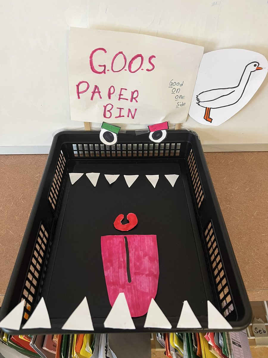 Ms_Sushma_'s tweet photo. Our Grade 4/5 students created a GOOS paper bin to help reduce waste and reuse paper in our classroom! Proud to see them taking action for a greener future—one page at a time! @EcoSchoolsCAN @MPaulBaxterOCSB #GOOSPaperDay https://t.co/OEBmDlKH5q