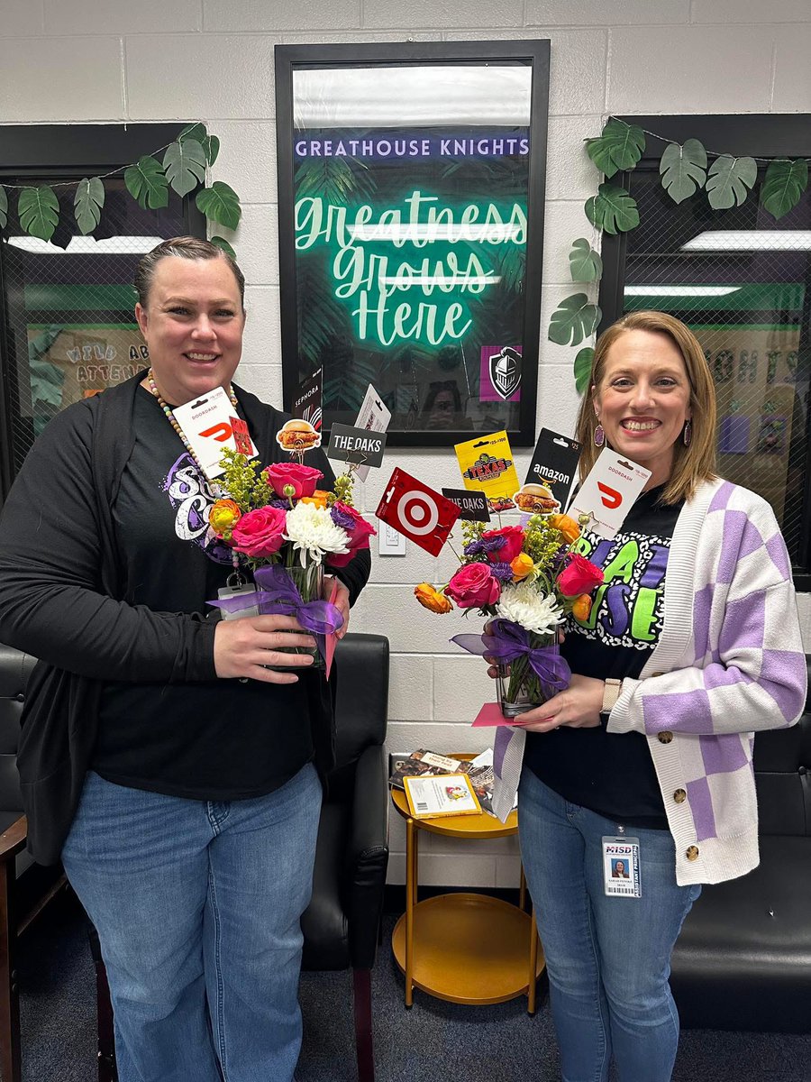 🎉Happy Assistant Principal Week to 
Ms. Courtright and Ms. Fenske.  

We appreciate your hard work and dedication to Greathouse students and staff!  Thank you for all that you do!

Join in with us in celebrating them. 🎉🎉