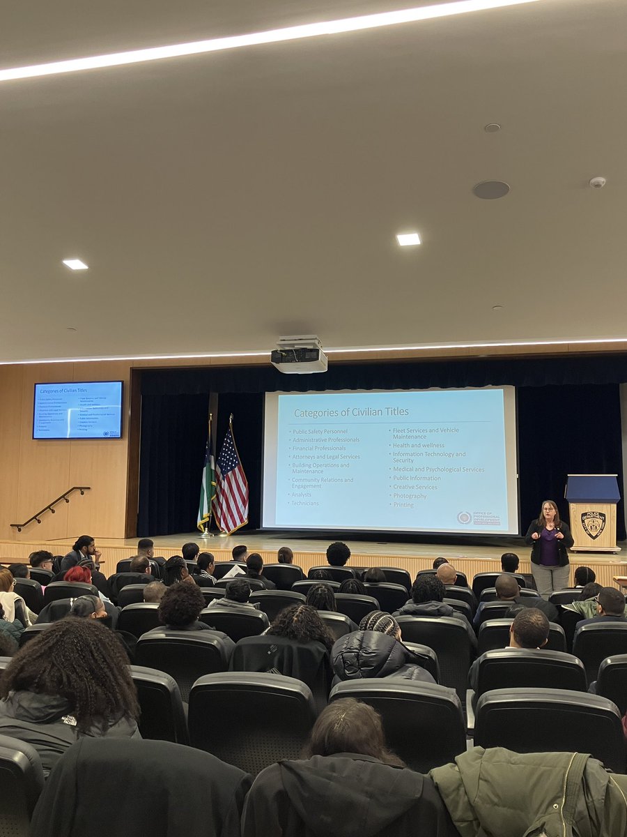 NYPD_PRODEV's tweet photo. Today our OPD staff had the opportunity to discuss scholarship opportunities for the new class of Police Communication Technicians at their new hire orientation. https://t.co/oTMkc6kyud