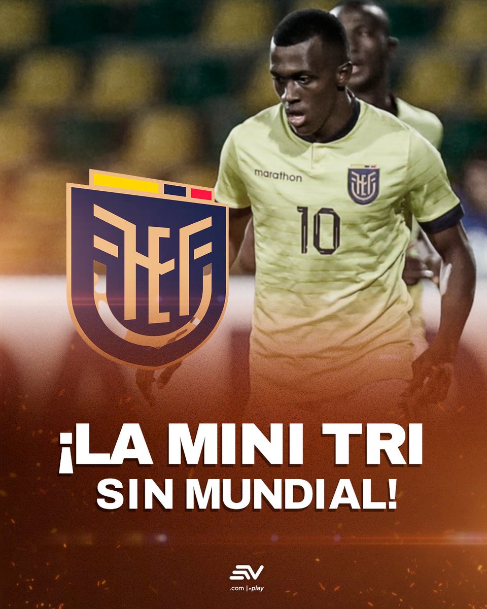 EcEstadio's tweet photo. #EcuavisaSports | #Ecuador sin mundial 😢.

La #MiniTri 🇪🇨 quedó afuera del Mundial Sub 17, tras perder 1-0 ante #Bolivia. 👉 https://t.co/q6mrvz1CI6 https://t.co/MKCqATQvUx
