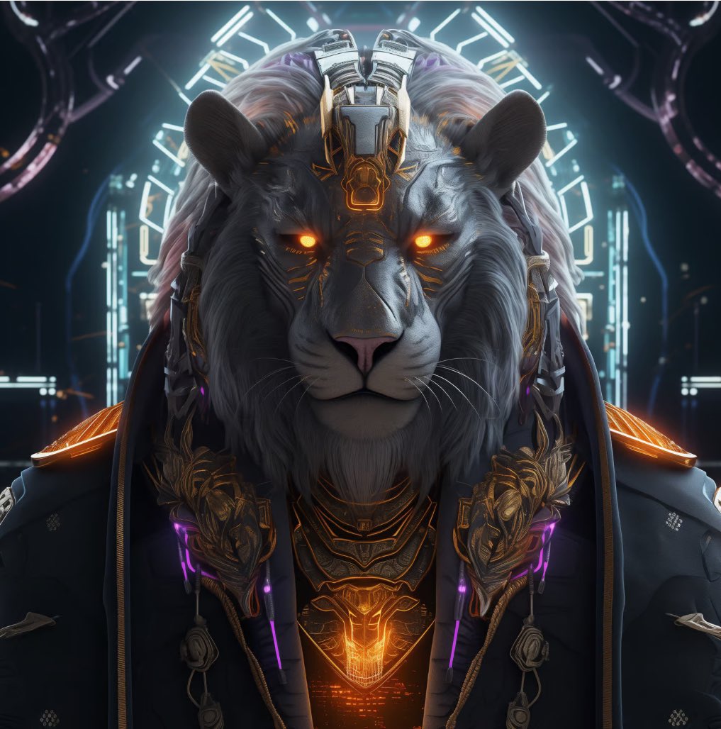 MisterCrypto137's tweet photo. Every once in a while you receive unexpected rewards, but the why is always clear.😎😏
One of the many benefits of having a #LoadedLions 🦁
Say hello to my lion #IlConte
"Eyes blazing with fervor and a bright heart that burns for his mission with his aura of wisdom and power."
#BornBrave #Inevitable #SYNTHTOPIA @LoadedLions_CDC @cryptocomnft @synthtopiaworld