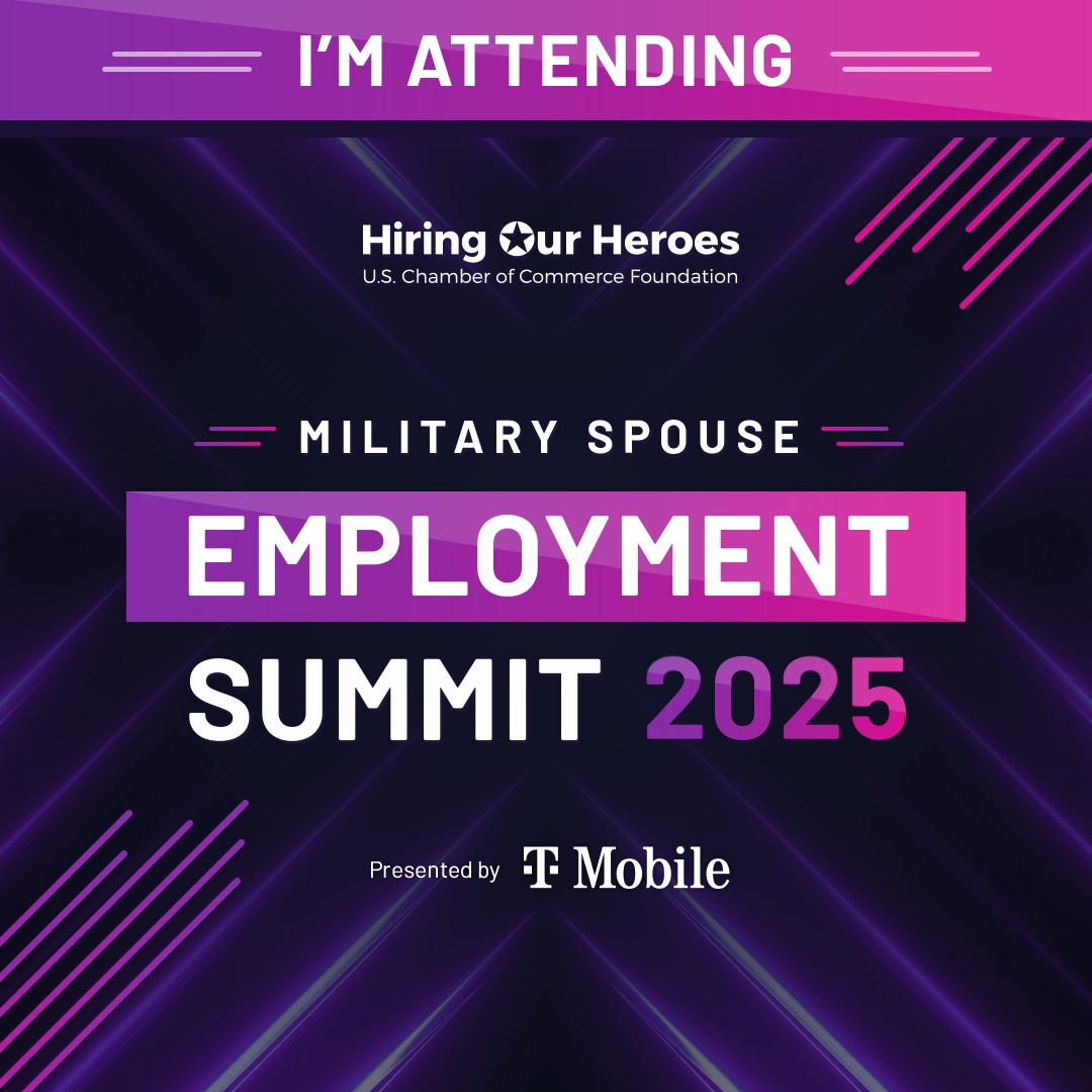 vetcampaign's tweet photo. Join us at the 2025 HiringOurHeroes Military Spouse Employment Summit! We're looking forward to joining forces with others passionate about ending military spouse employment inequities and finding real solutions to #MilitarySpouse underemployment. https://t.co/JhCaBmkjOb