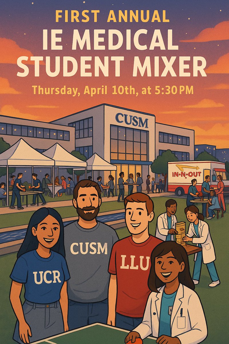 mzohabk's tweet photo. What an incredible turnout at the First Annual Inland Empire Medical Student Mixer! Medical students from @CUSMedicine, @UCRSoM, and @LLUMedSchool came together for an afternoon of connection.

🧵: 1/3 https://t.co/wpAJuVlQCA