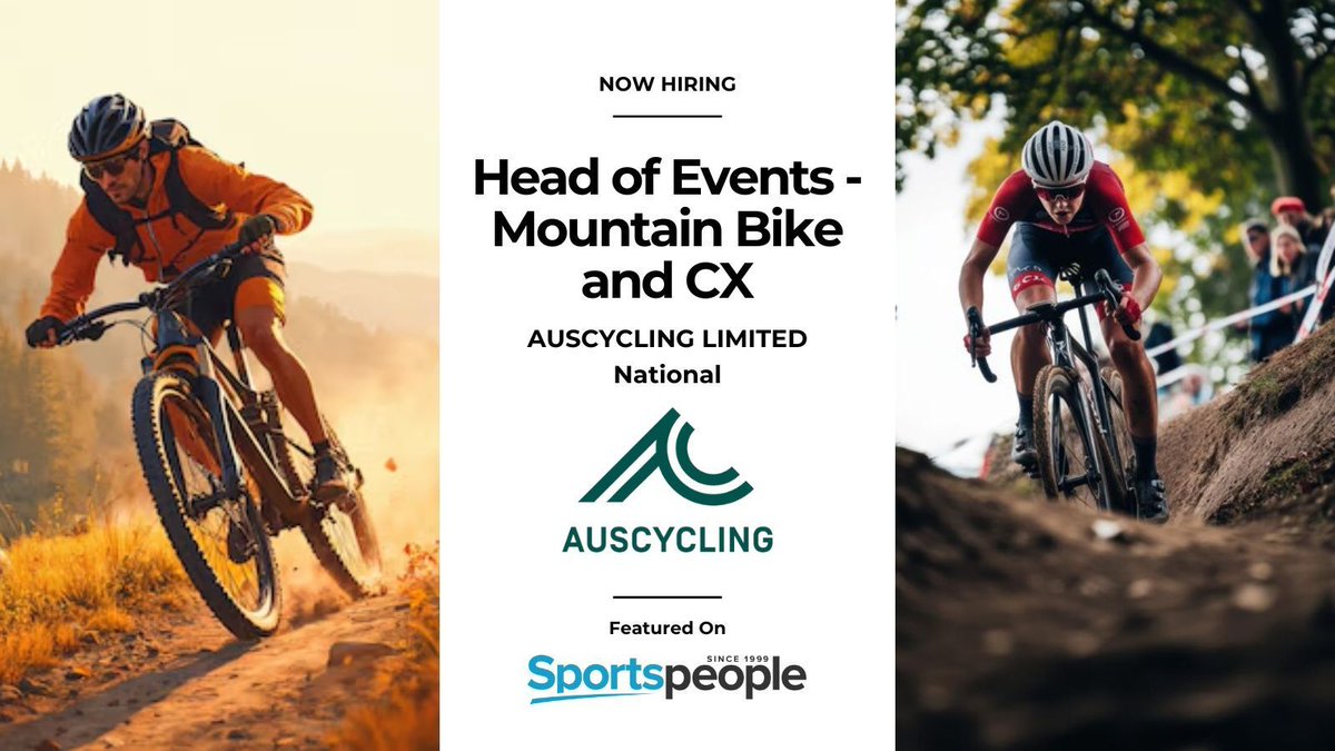 [Sportsleaders] Head of Events - Mountain Bike and CX - <a href="/AusCycling/">AusCycling</a> Limited. National location. Full Time. Closing 24 Apr 2025. Apply@ buff.ly/H2c21df
(see more peak body jobs: buff.ly/CAzOJik) #sportspeople #sportjobs