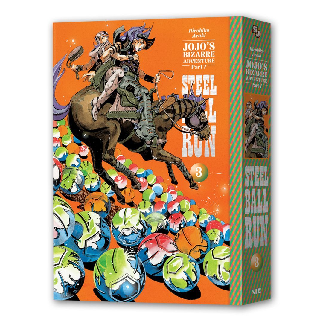 VIZMedia's tweet photo. Cover reveal! 🐎
JoJo’s Bizarre Adventure: Part 7--Steel Ball Run, Vol. 3 releases September 23, 2025 

Pre-order now: https://t.co/ccneA4KG0H https://t.co/iNBSKsw3iW