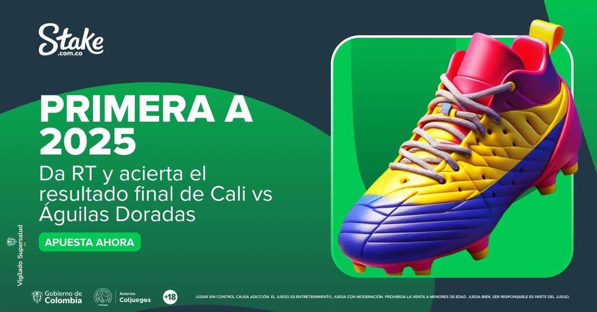Tenemos Fútbol Colombiano 🇨🇴 para esta noche de viernes 🔥

Deportivo Cali 🟢⚪ busca mantenerse en los 8 recibiendo al siempre complicado Águilas Doradas 🦅

Da RT y acierta el resultado final para participar por una freebet de $25.000 💸

Juega aquí: ow.ly/oZRc50Vz0rW