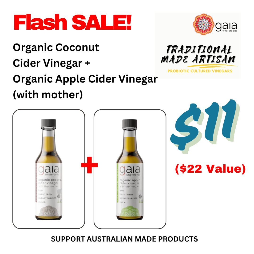 GoOrganicGOS's tweet photo. Grab both Organic Coconut + Apple Cider Vinegar for just $11 total (valued at $22).

Raw, unfiltered, and made in Australia. Good for your gut, better for your wallet.

Limited time: https://t.co/py5cP8FJg4

#GoOrganicShopping #ACV #CoconutVinegar #OrganicLiving #GutHealth https://t.co/inogLr3bMX