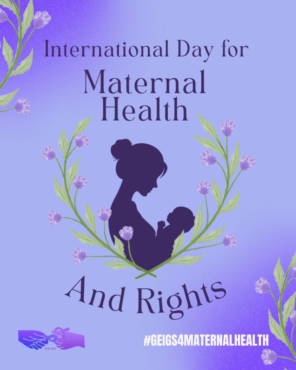 gendereqsurg's tweet photo. 💜This #MaternalHealthRightsDay it’s time to call action to create health policies ensuring high-quality, safe, and respectful maternal health care worldwide🤰

💪Come along with us in fighting for #HealthForAllMoms

#GEIGS4MaternalHealth #GEIGSinAction https://t.co/IwNx0qBlci