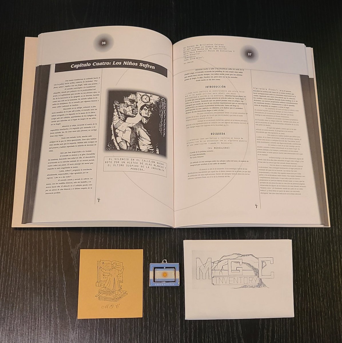 mgc_inventory's tweet image. :páginas: 36-37 (El Grial de Judas)

#gunillajonsson #kultrpg #rpgbooks #collector #grialdejudas #metropolisltd #tabletoprpg #jocderol #deathisonlythebeginning #jeuderole #juegoderoll #juegoderoles #giocodiruolo #vintage #vintagerol #sourcebookscasa