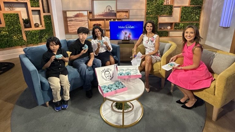 Make-A-Wish LA (@makeawishla) on Twitter photo Wish Kids Andrew and Gus, along with our CEO Aparna Pande, joined <a href="/KTLAMorningNews/">KTLA 5 Morning News</a> anchors <a href="/LuParker/">Lu Parker</a> and <a href="/SamanthaCortese/">Samantha Cortese</a> to celebrate World Wish Month and our delicious partnership with <a href="/trejosdonuts/">Trejo's Donuts</a>! 🍩💙 Catch the full interview at ktla.com/morning-news/m… Wish Kids Andrew and Gus, along with our CEO Aparna Pande, joined <a href="/KTLAMorningNews/">KTLA 5 Morning News</a> anchors <a href="/LuParker/">Lu Parker</a> and <a href="/SamanthaCortese/">Samantha Cortese</a> to celebrate World Wish Month and our delicious partnership with <a href="/trejosdonuts/">Trejo's Donuts</a>! 🍩💙 Catch the full interview at ktla.com/morning-news/m…