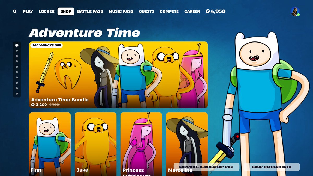 FortnitePV2's tweet photo. I’m sending 3 people who like this tweet and reply a ANY code in your DM’s or a Gift from the Fortnite Item Shop! 

🚨 YOU CAN GET ADVENTURE TIME SKINS FOR FREE!

LIVE CHOOSING WINNERS AND DOING CODE DROPS SO JOIN FAST BEFORE YOU MISS YOUR FIRST WIN NOW https://t.co/IB1aax2lN5 https://t.co/ojP4ZedEvp