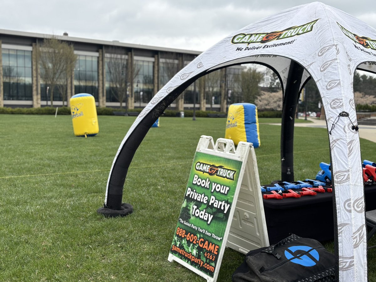 GameTruckNEO's tweet photo. Big thank you to @KentState university for having us out today on campus! 

#GameTruck
#Gellyball
#KentState https://t.co/6z9x0vSeta