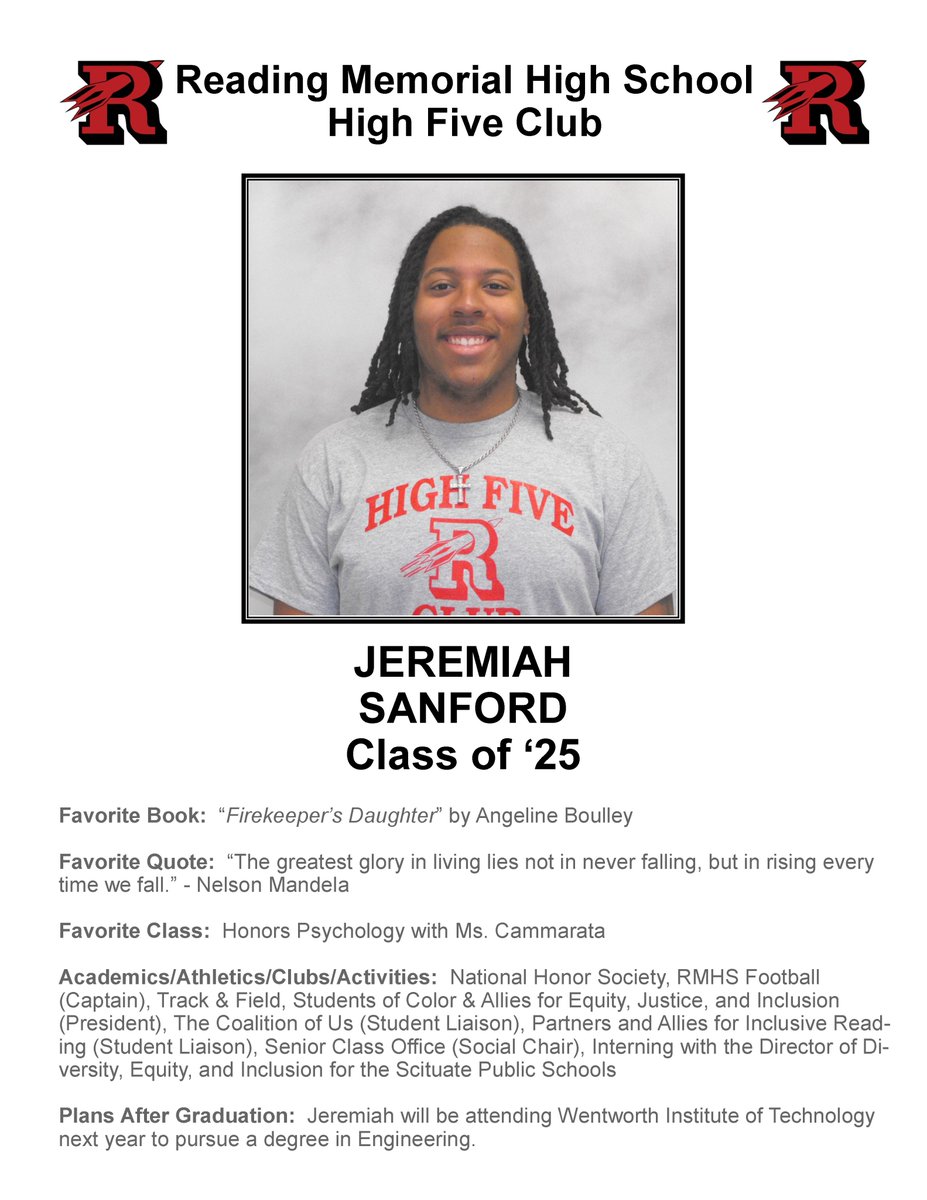 Reading Cooperative (@readingcoopbank) on Twitter photo Congratulations to Jeremiah Sanford on becoming the newest member of the <a href="/RocketsRMHS/">Reading, Ma Rockets</a> High Five Club! #Classof2025 #GoRockets <a href="/TheOrbitofRMHS/">The Orbit of RMHS</a> <a href="/ReadingSchools/">ReadingPublicSchools</a> <a href="/TownOfReadingMA/">Town of Reading, MA</a> Congratulations to Jeremiah Sanford on becoming the newest member of the <a href="/RocketsRMHS/">Reading, Ma Rockets</a> High Five Club! #Classof2025 #GoRockets <a href="/TheOrbitofRMHS/">The Orbit of RMHS</a> <a href="/ReadingSchools/">ReadingPublicSchools</a> <a href="/TownOfReadingMA/">Town of Reading, MA</a>